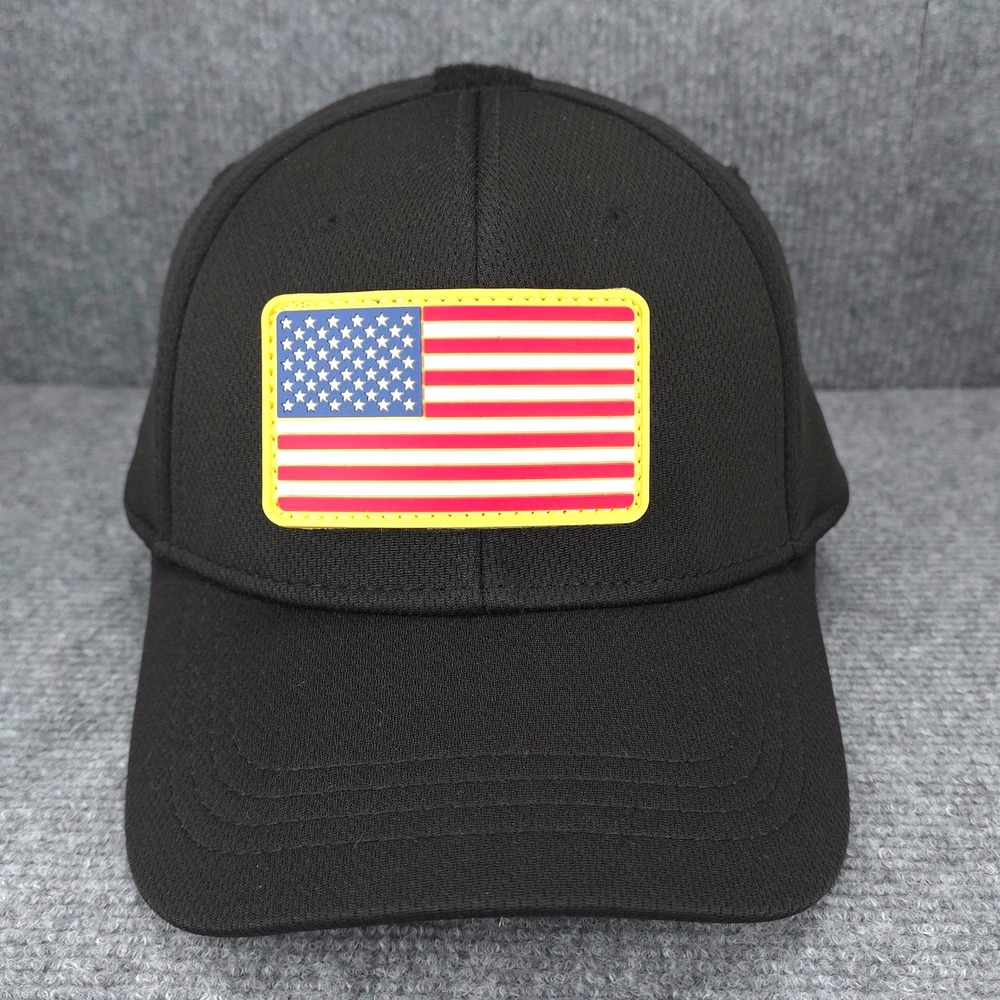 Condor Hat Cap Fitted L XL Black Tactical USA Flag Patch Military Outdoor